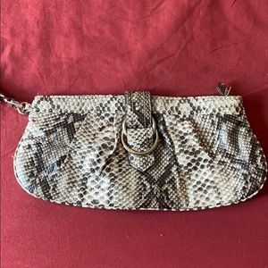 Snakeskin clutch